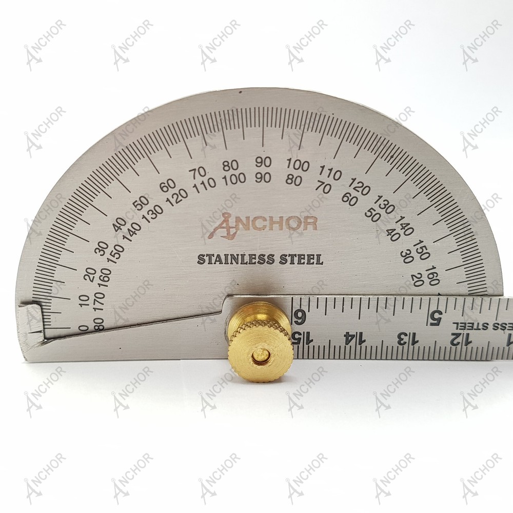 Round Protractor With Brass Nut Anchor 180 Degree Protractor