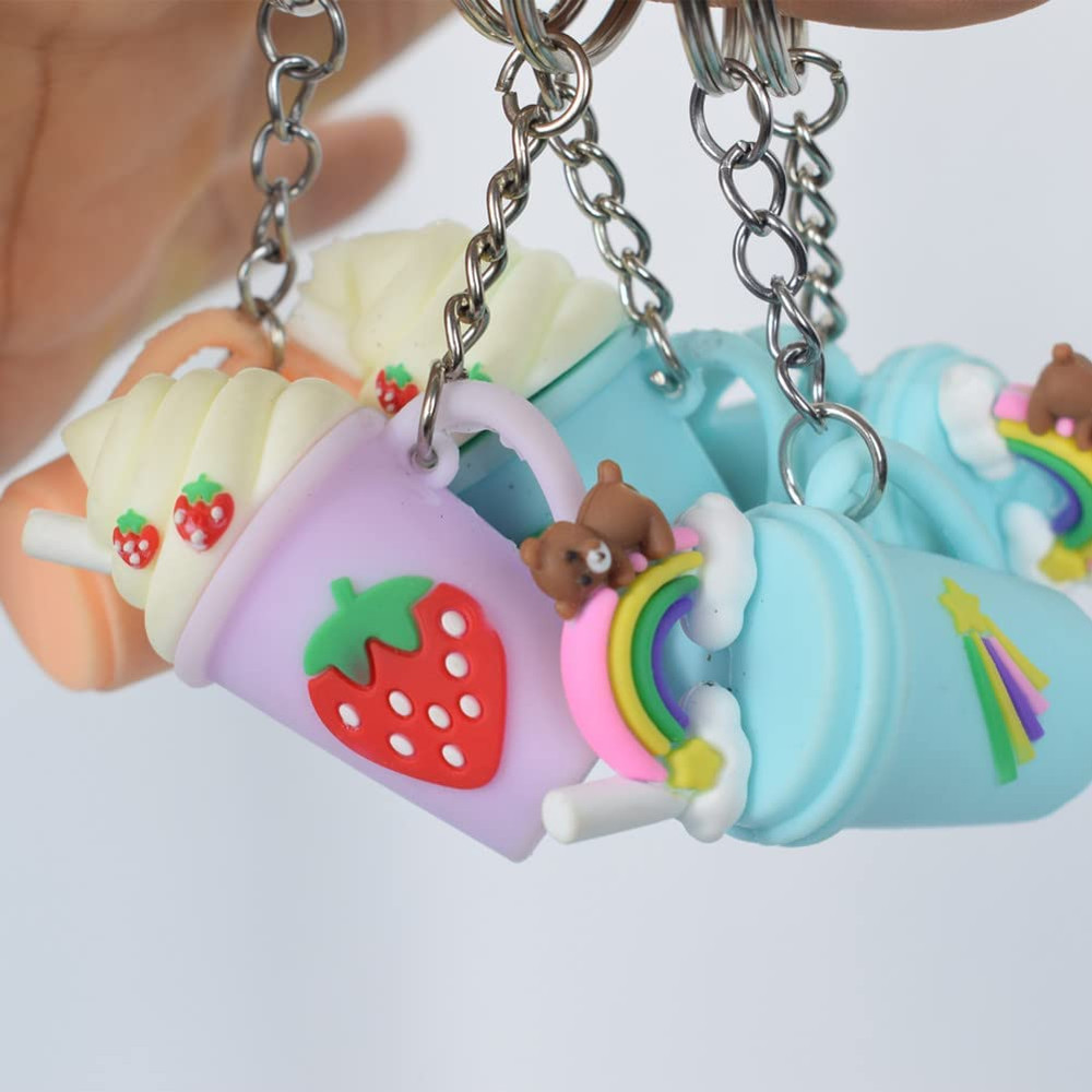50PCS Bulk Keychains, 1 Inch Key Rings and Chain
