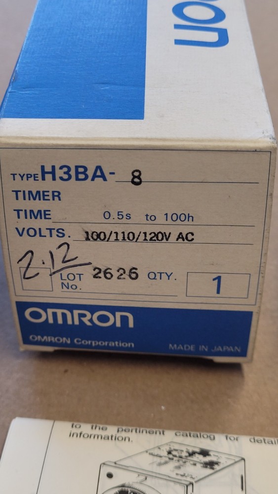 Omron H3BA-8 Timer 0.5 Seconds - 100 Hours 120VAC