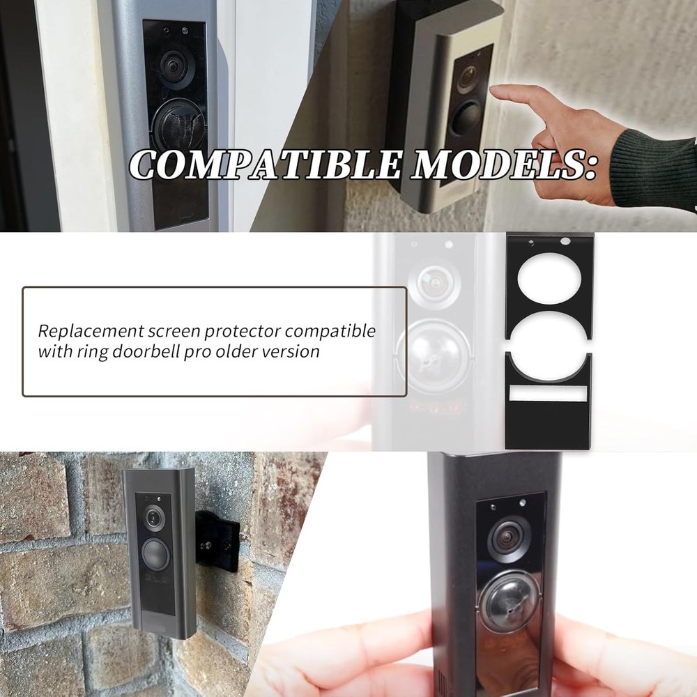 Replace Screen Protector For Ring Doorbell Pro Older Version w/double-sided tape