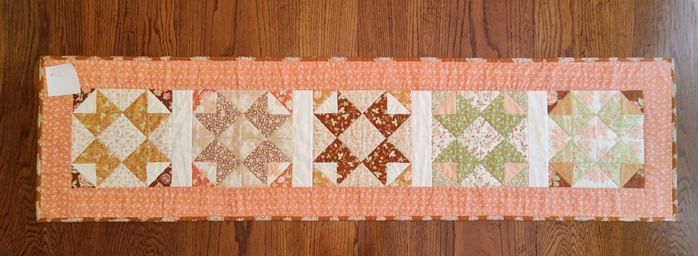 Harvest Second Spring Cinnamon & Cream Fall Handmade Table Runner Quilt #2