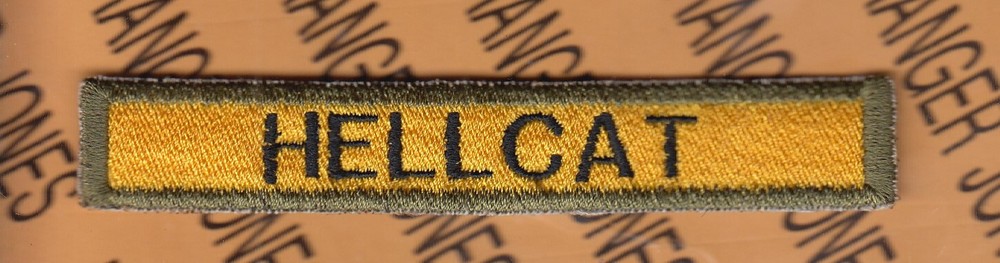 US Army HELLCAT 12th Armored Division Tank Armor ~4" tab patch c/e
