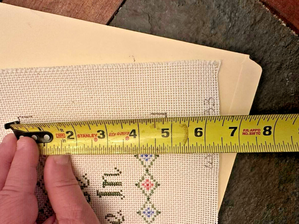 Winnetka Stitchery Needlepoint Canvas PLEASE COME IN 5 x 8" ~ 16 mesh Interlock