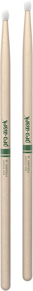 2 PACK ProMark Classic Forward 2B Raw Hickory Drumsticks, Oval Nylon Tip