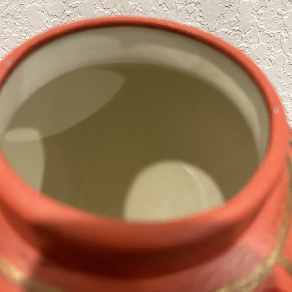 Painted Ceramic Decorative Vase w/Lid