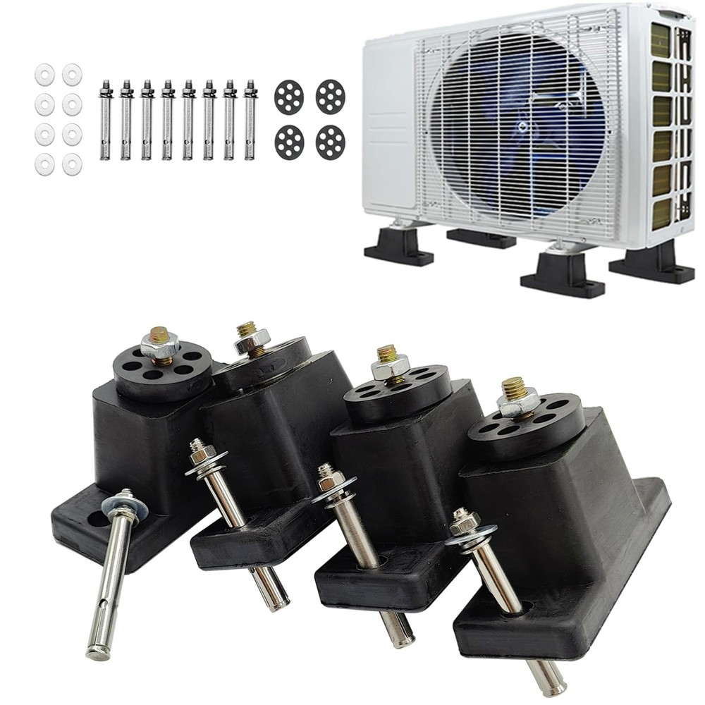 4 Pack -Conditioning Shock Absorption Bracket Mini Split Pads with Base Fixin...