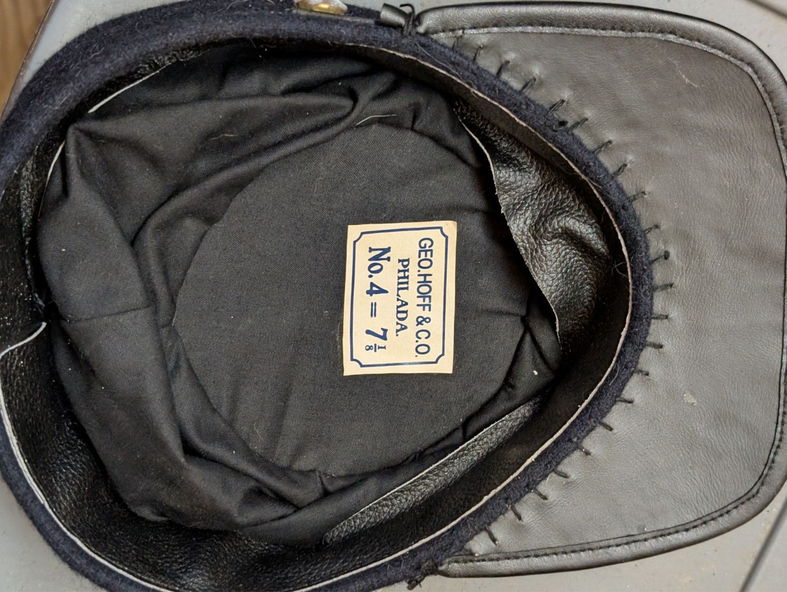 Civil War Kepi Forage Cap Hat Union US with Tag Old Reproducton sz 58