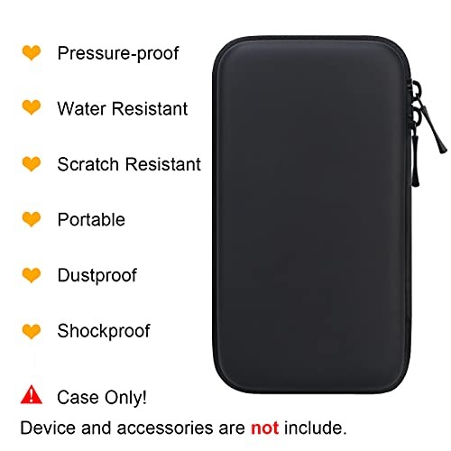 Carrying Case Hard Protective Case Tech Organizer Travel Black+Inside Black
