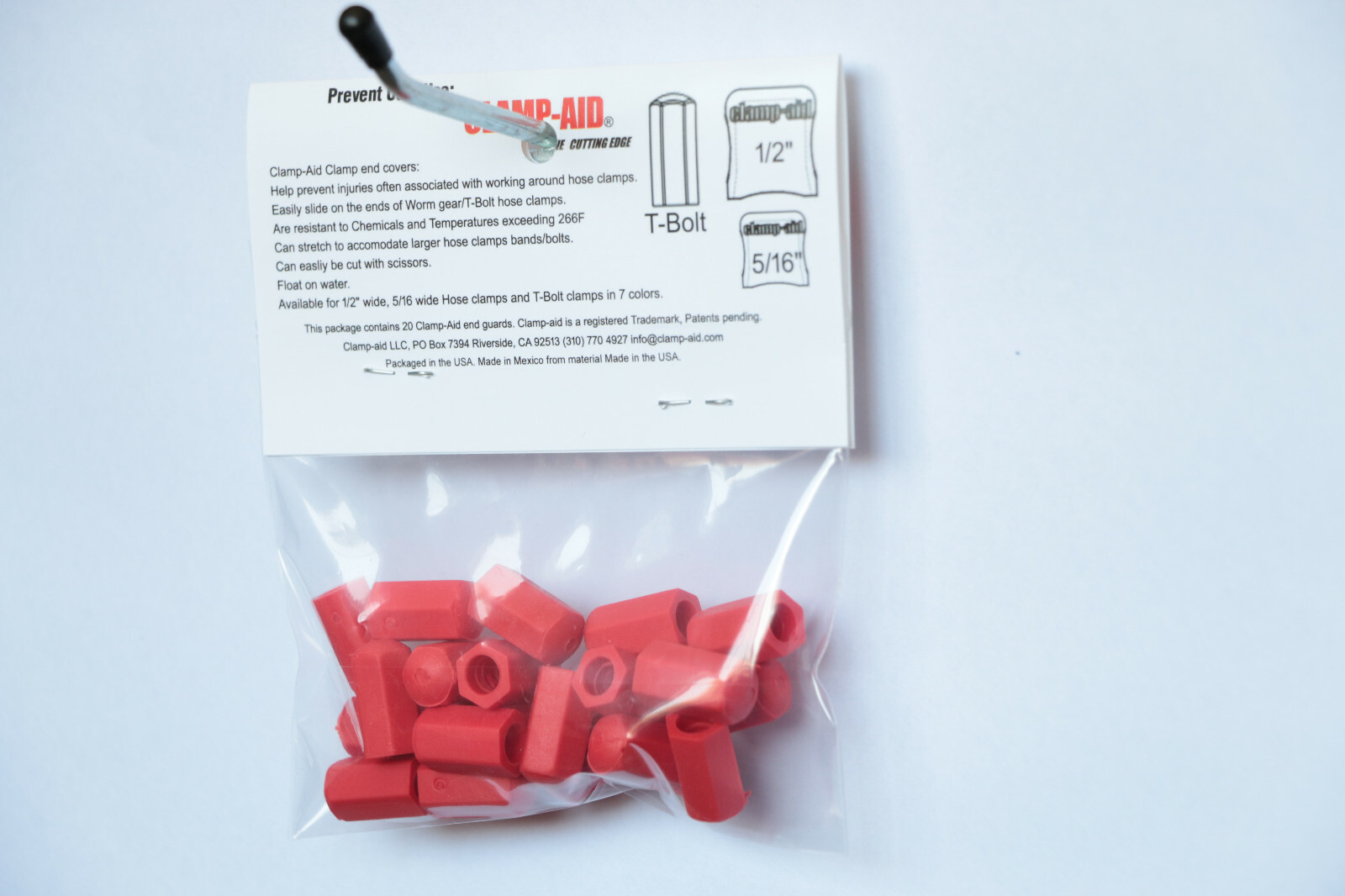 Bolt End Covers 1/4" Red Bolts Car Truck Battery Tie Down Guards Clamp-aid