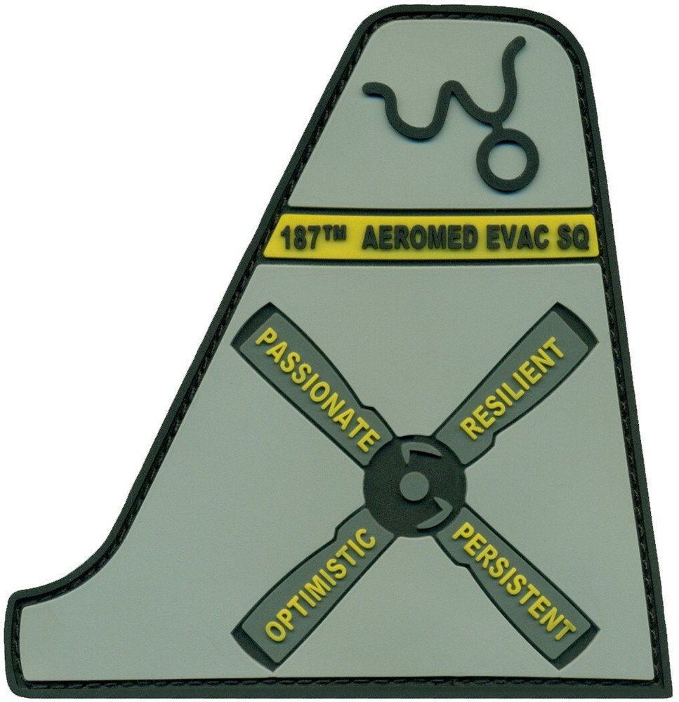 USAF 187th AEROMEDICAL EVACUATION SQUADRON – C-130 TAIL - PATCH