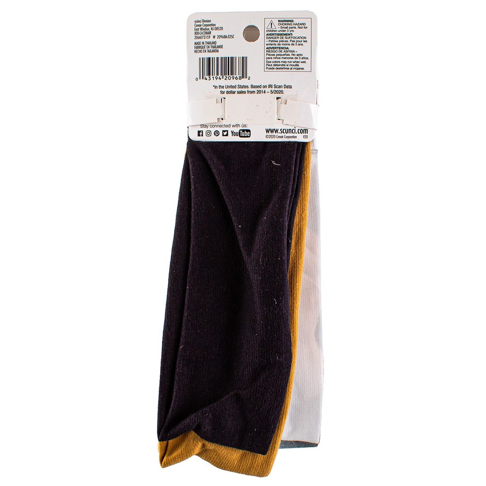 3 Pack Scunci No Damage Head Wrap, Assorted Colors, 5 Ct