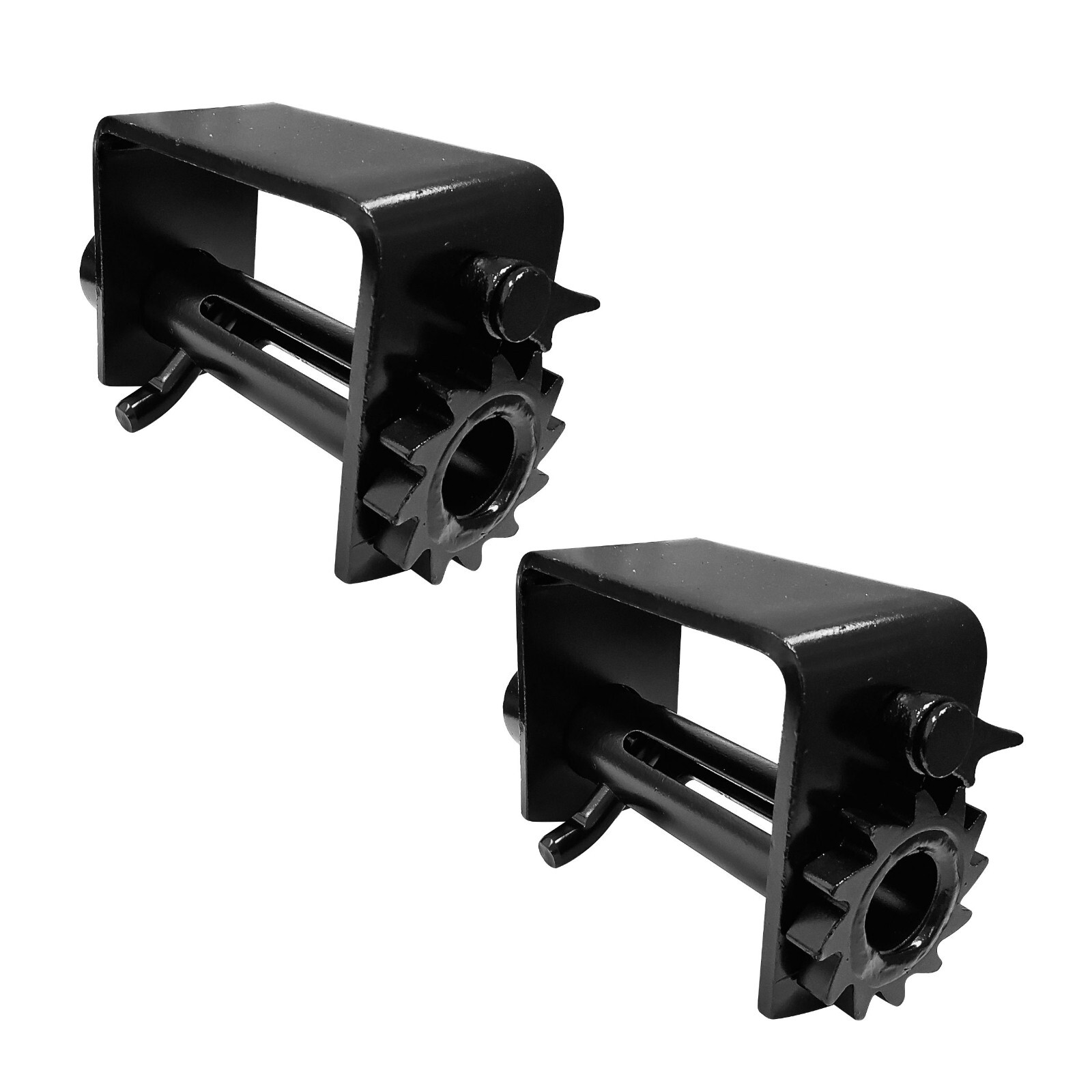 2 Pack Combination Weld-On Winch Flatbed Trailer Winch for 2" - 4" Winch Strap