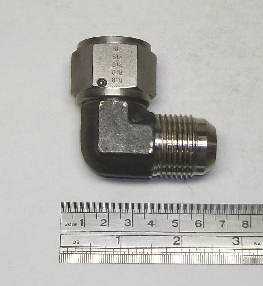 #12 JIC Stainless Elbow 90 Degree