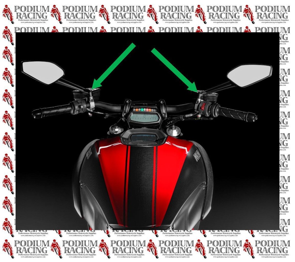 DUCATI STREETFIGHTER BLACK TITANIUM REAR VIEW MIRROR BOLT SET (2PCS)