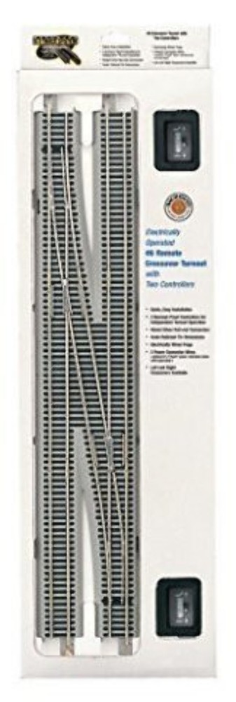 Bachmann 44575 HO Scale #6 Remote Crossover Turnout Left