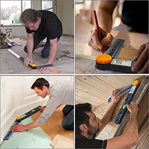Rainyb Digital Angle Finder Tool 7inch 0-360 degree LED Digital Protractor