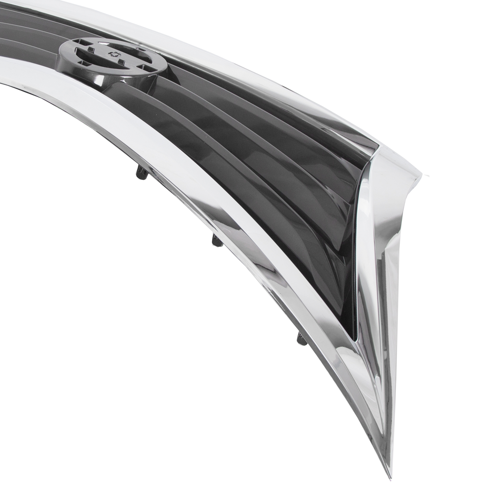 For Nissan Altima 2013 2014 2015 Front Bumper Upper Grille Black w/ Chrome Trim