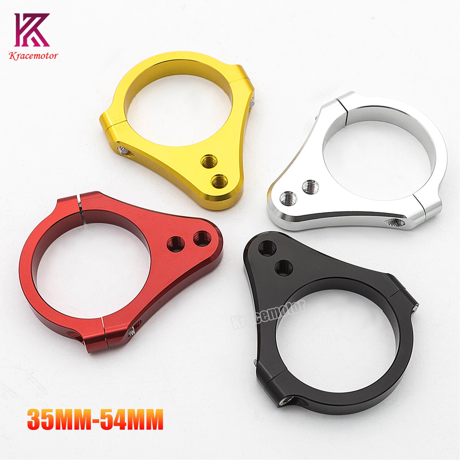 Universal Motorcycle Steering Damper Fork Frame Mounting Clamp Bracket 35-54mm