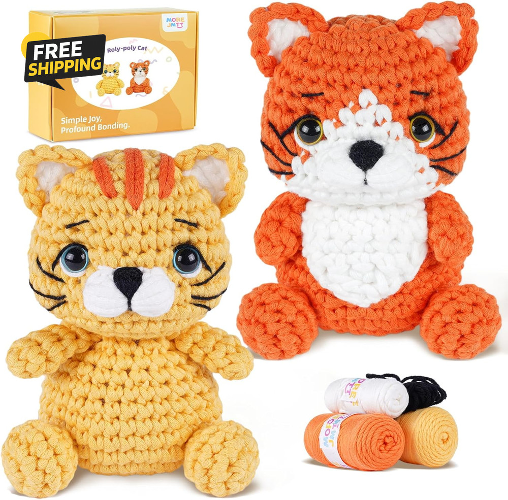 Crochet Kit for Beginners, Learn to Crochet, Include Easy Knitting Soft Yarn