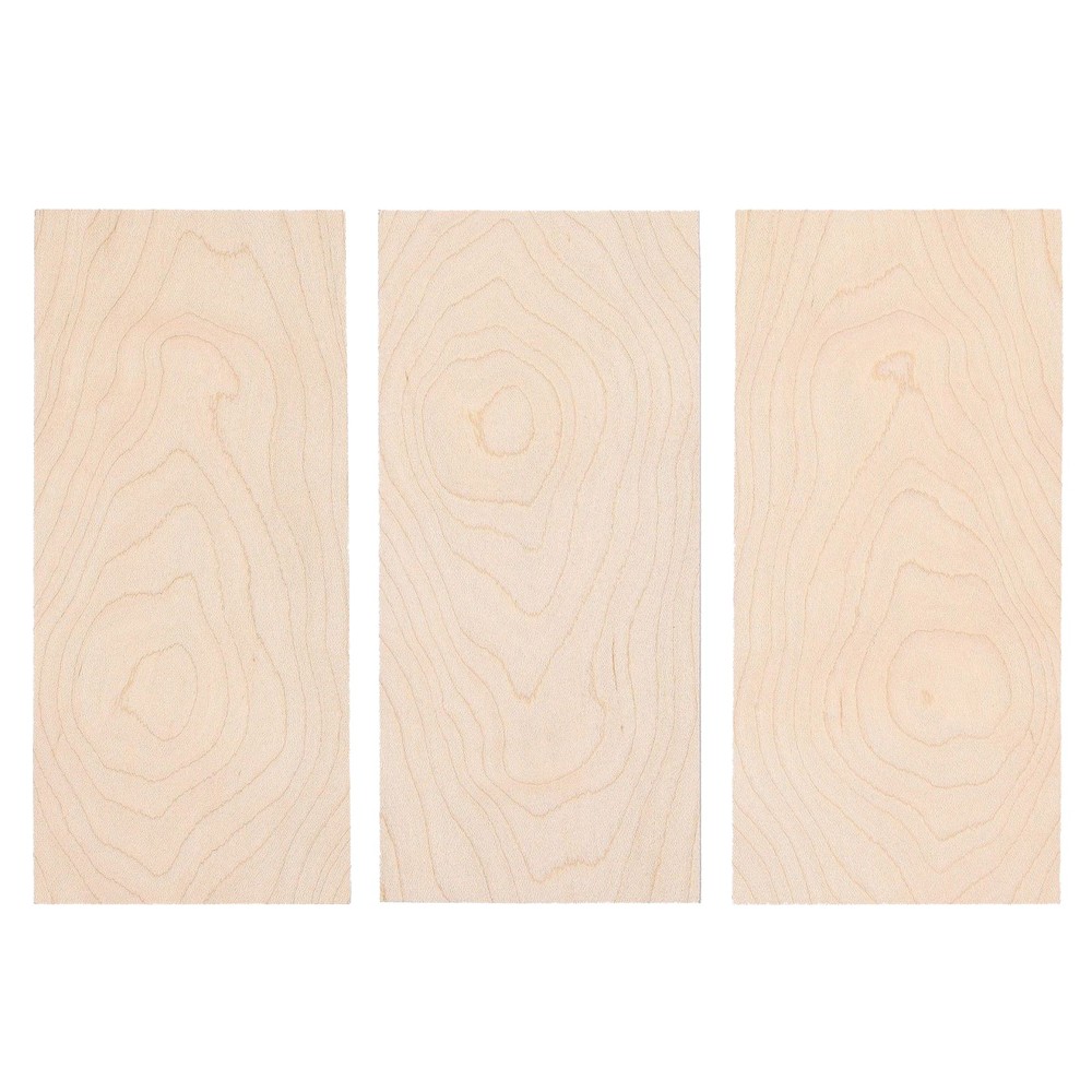 3 Pack Guitar Veneer Maple Wood Guitar Head Veneer Shell Sheet Headplate Replace