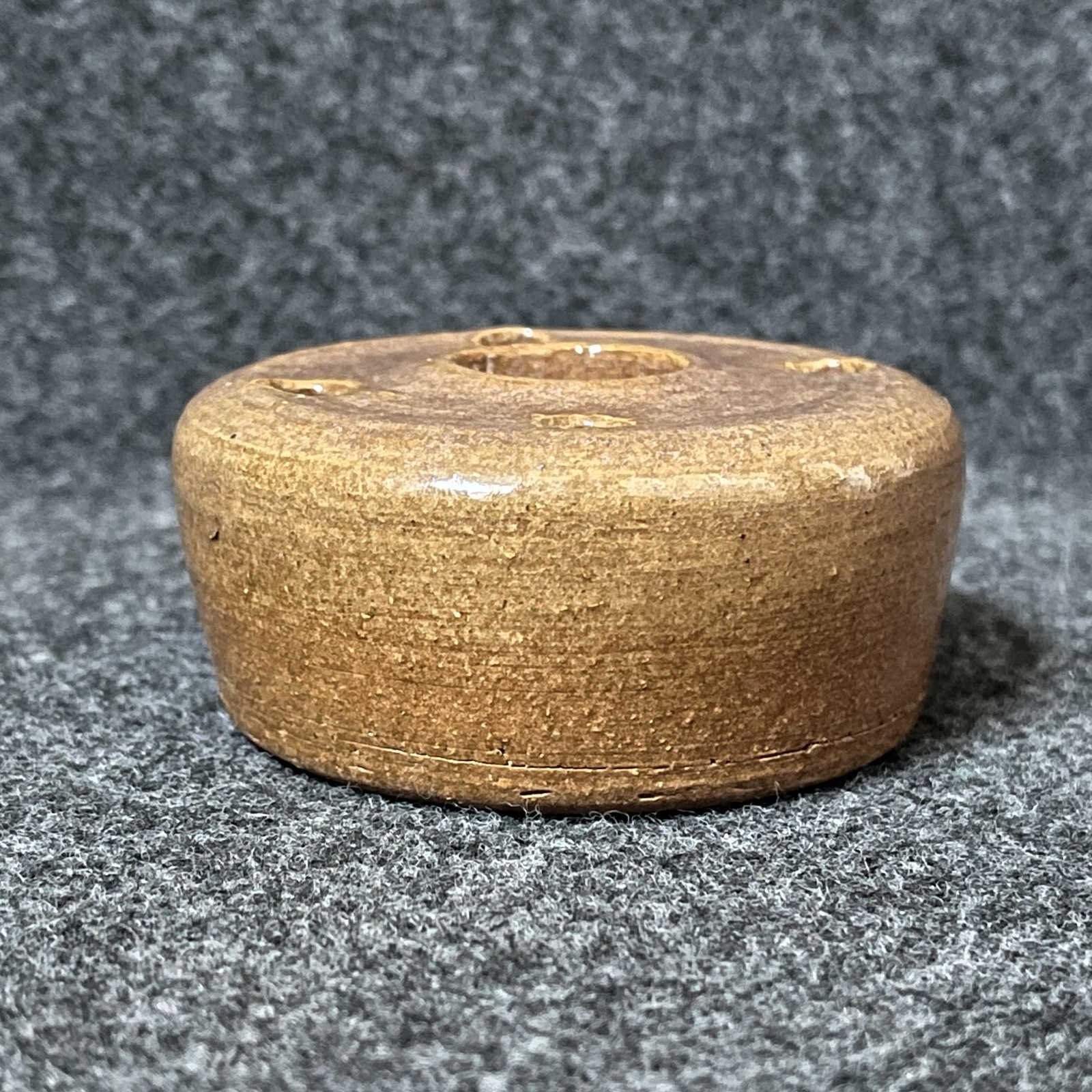 Handmade Art Pottery Inkwell Clay Small Vintage