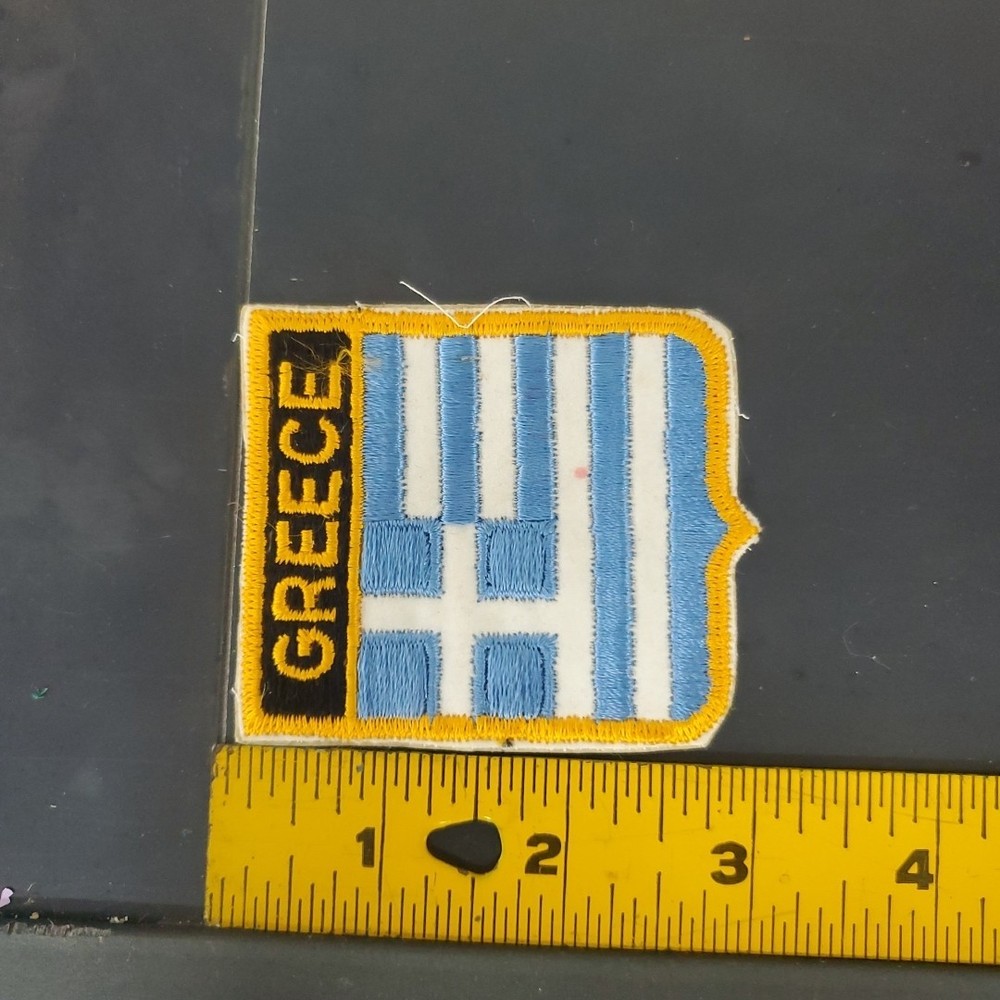 Vintage Greece Sew on Patch 2.5" x 3"