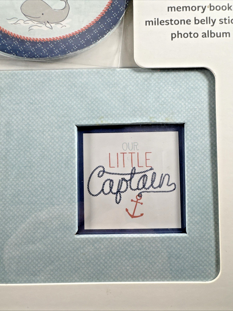 NOS 2018 Carters Keepsake Box Memory Gift Set "OUR LITTLE CAPTAIN"