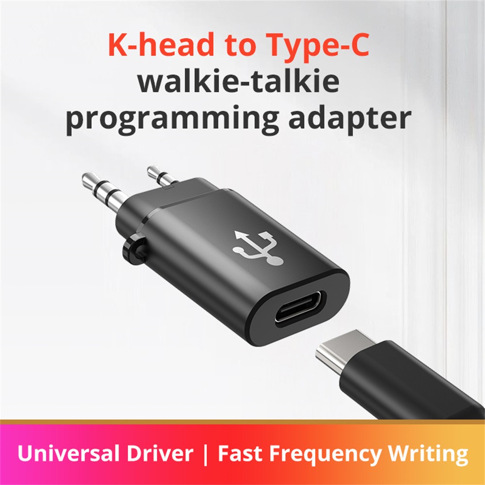 Walkie-Talkie Frequency Programming Cable Adapter For Windows MacOS Linux