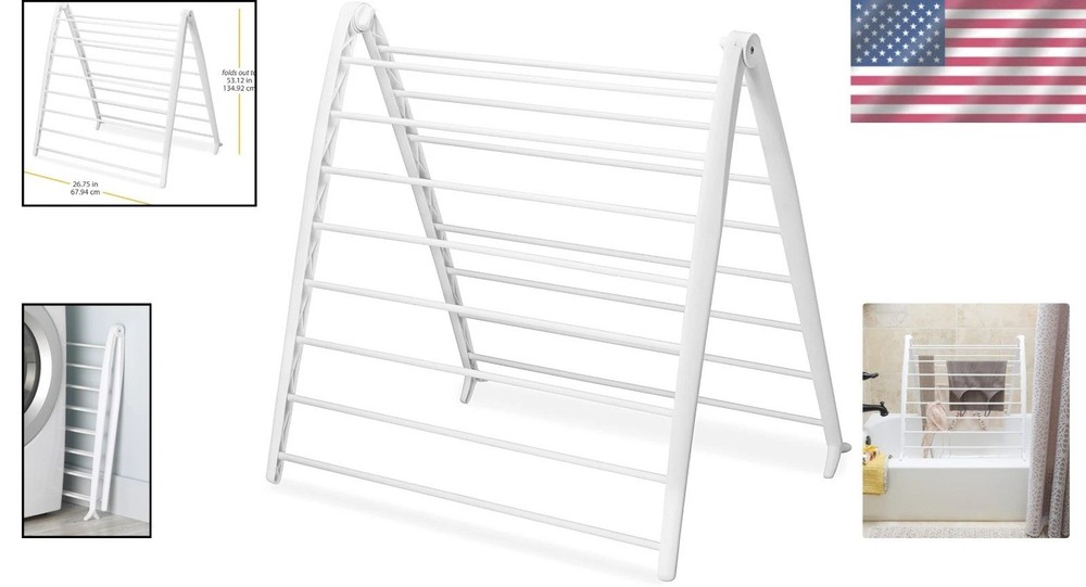 Folding Space-Saving Drying Rack for Indoor Use - Compact & Energy-Efficient