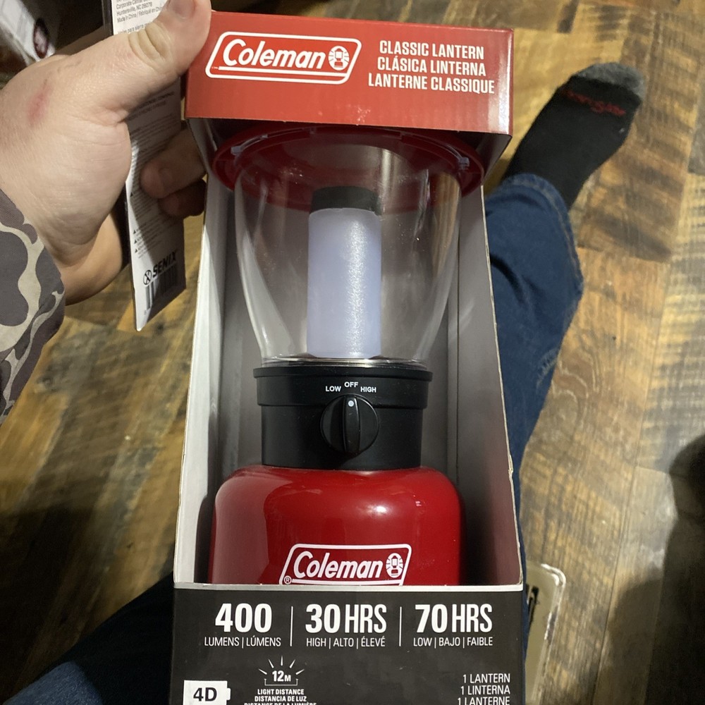 New Coleman Classic LED Lantern Red (Battery Operated)
