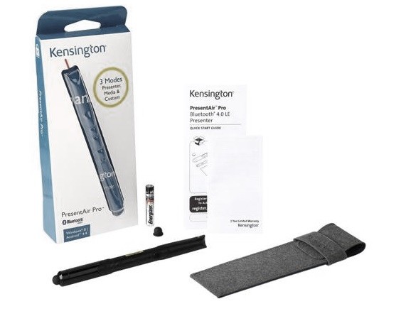Kensington PresentAir Pro Bluetooth Wireless Presenter LaserPointer Media Contol