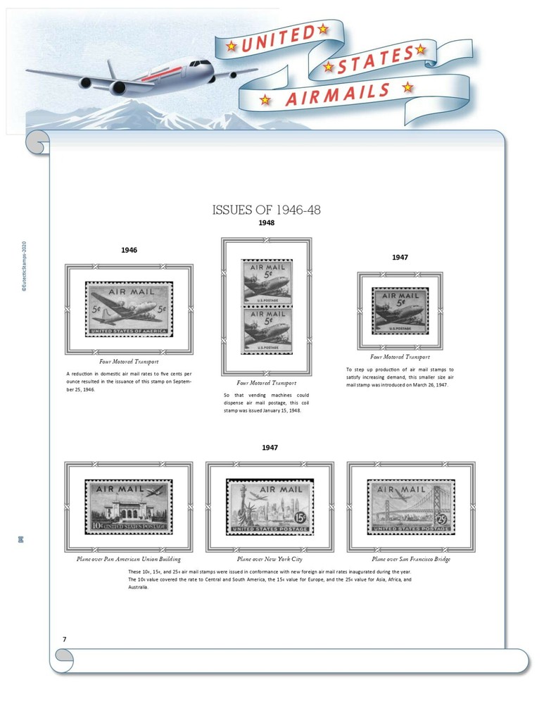U.S. Airmail Stamp Supplement 1918 - 2012 (White Ace Alternative)