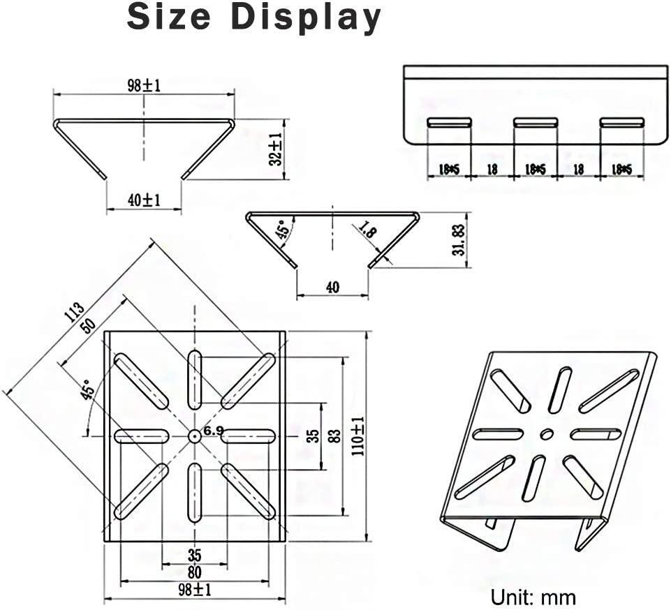Hose Clamps Post Pipe Pole Mounting Bracket Arm Base for CCTV Security Camera