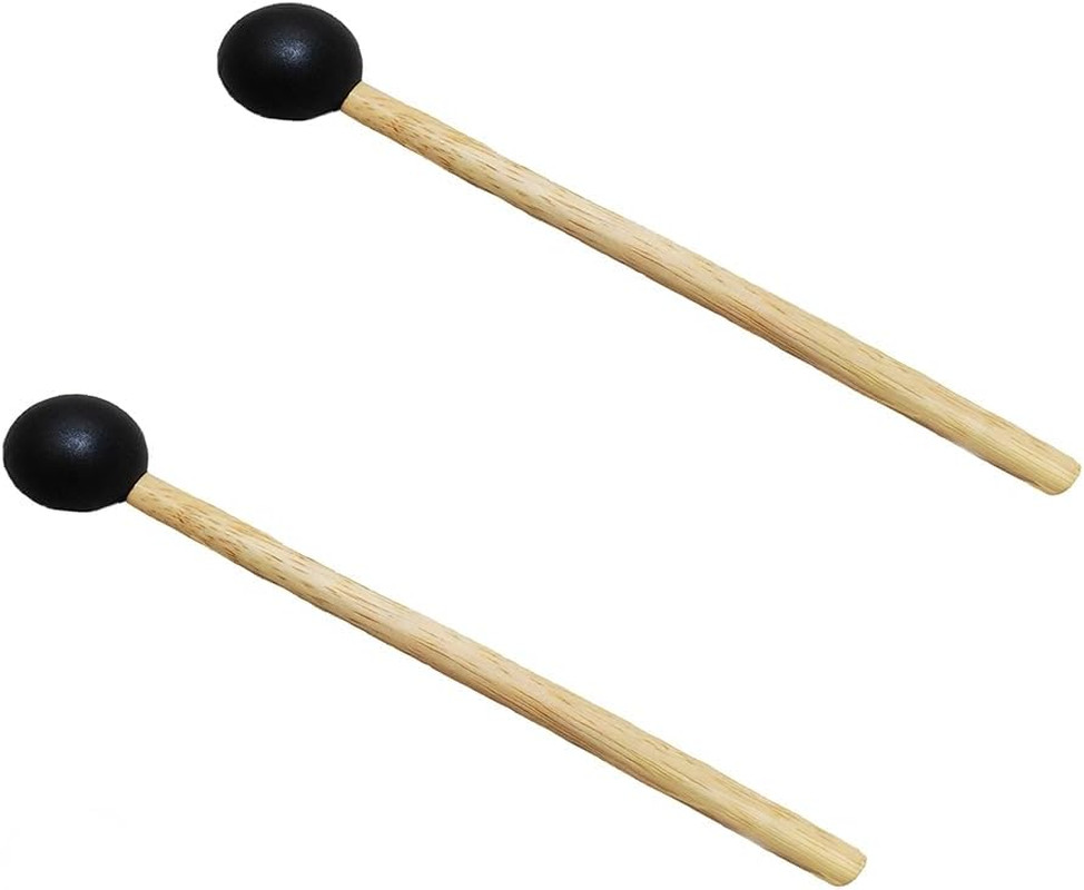 2 Pcs tuning fork mallet, 7.4 Inch Black rubber mallet, Tuning Fork Reflex Ha...