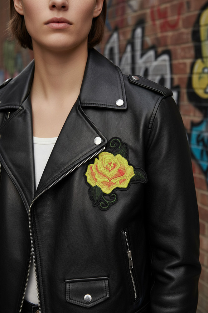 Yellow Rose Embroidered Patch | Made in USA