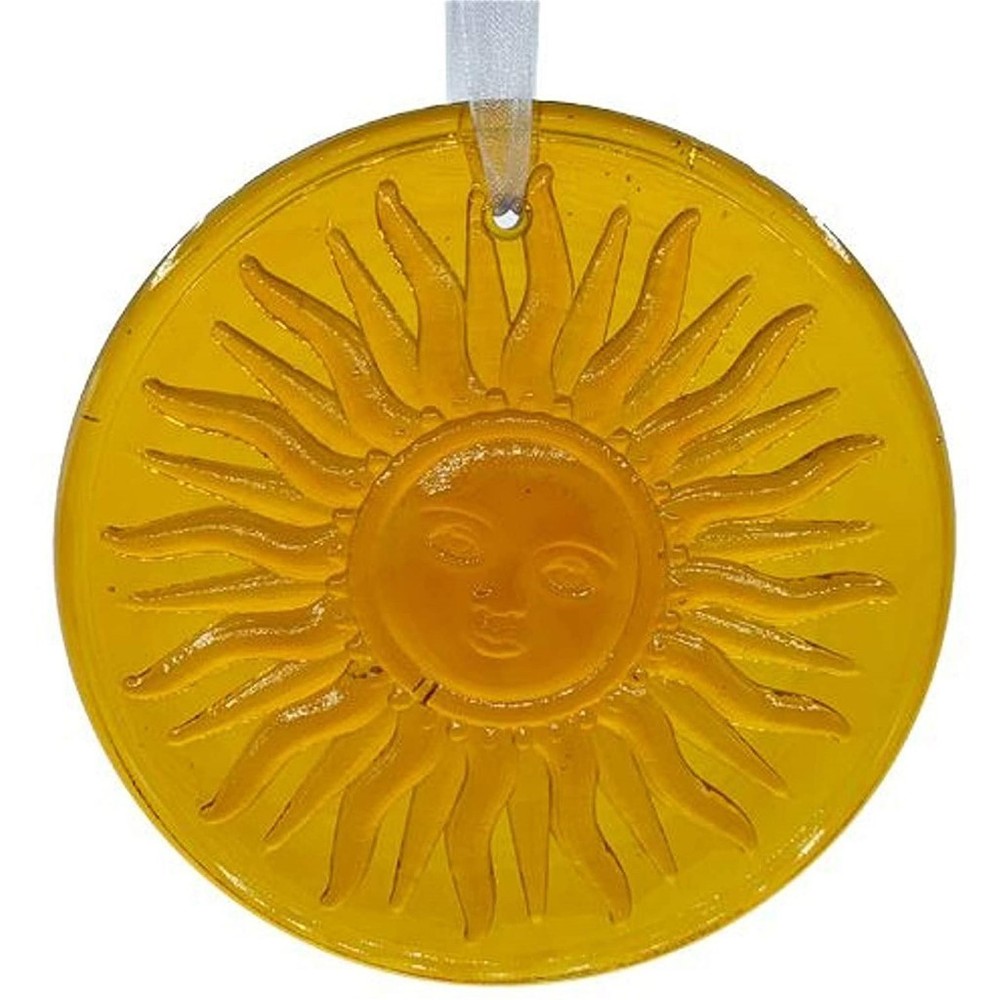 Glass Sun Face Design Sun Catcher