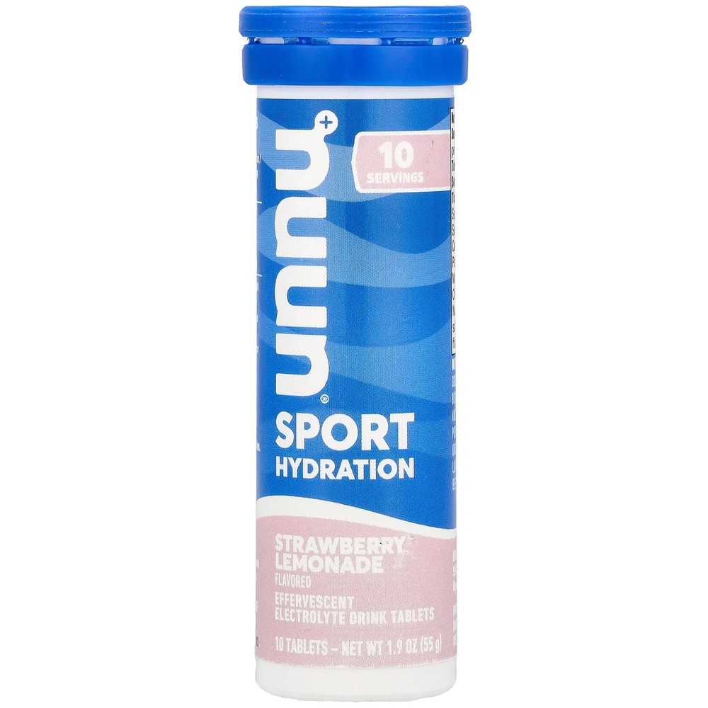 Sport Hydration, Effervescent Electrolyte Drink Tablets, Strawberry Lemonade, 10