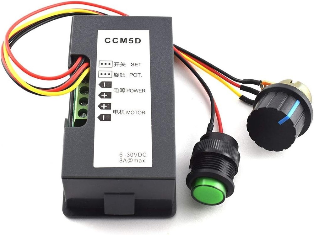 Stepless Speed Control 8A Motor Controller with LED Display - 6V-30V Range