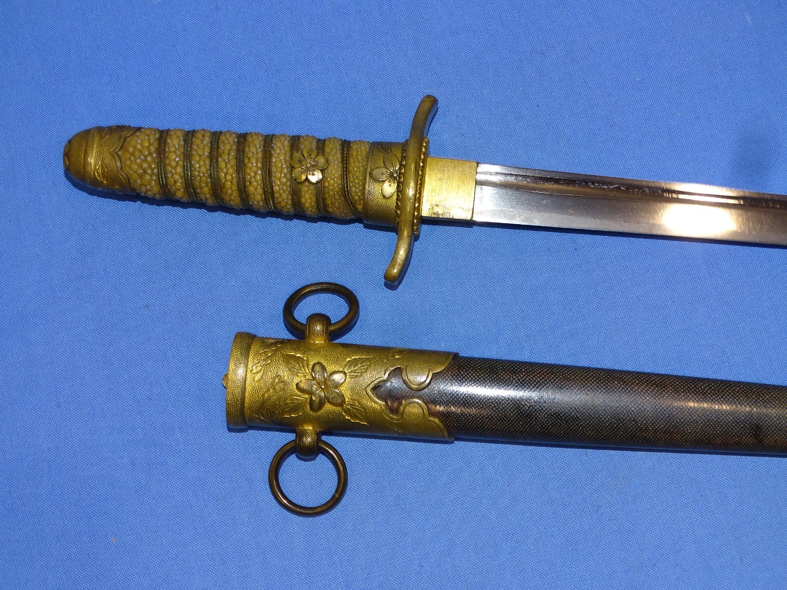 WWII Japanese Navy IJN Officer's Dagger Dirk w/ Handmade Blade