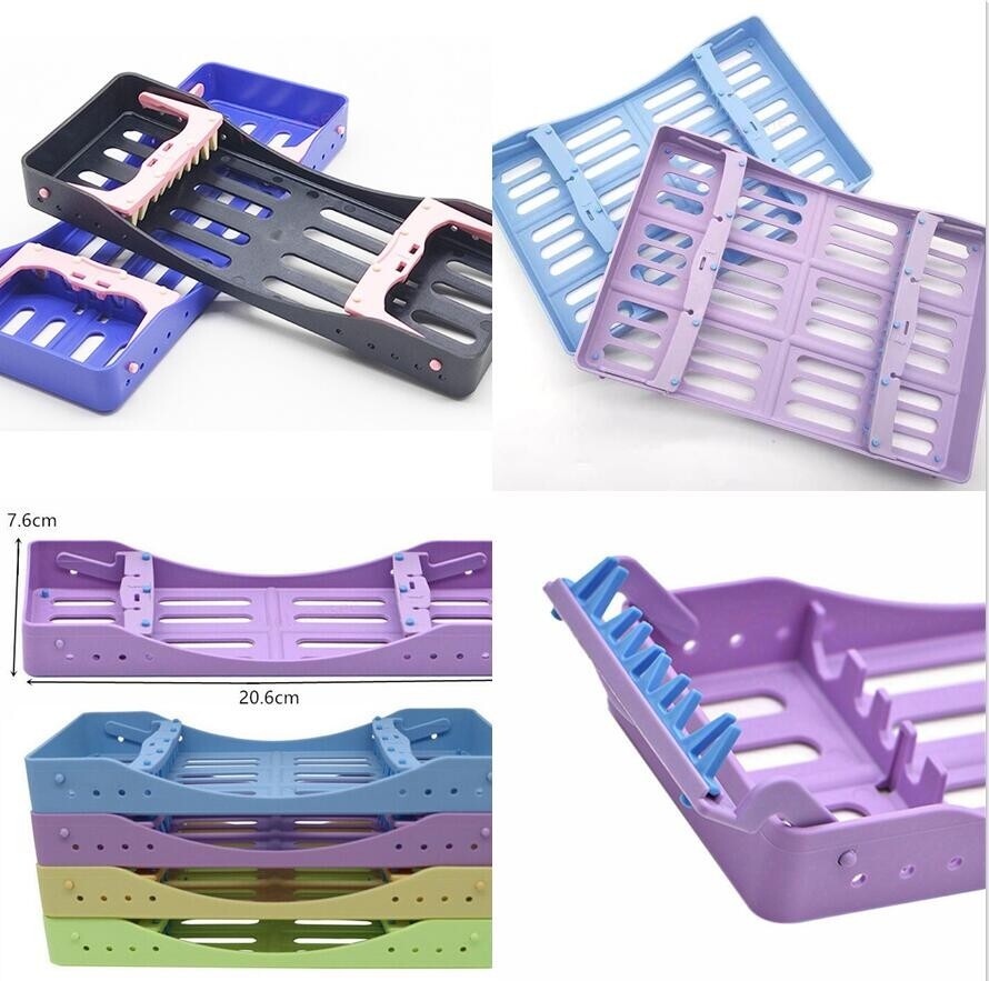 German Dental Autoclave Sterilization Cassette Pack Box Tray For 10 Instruments