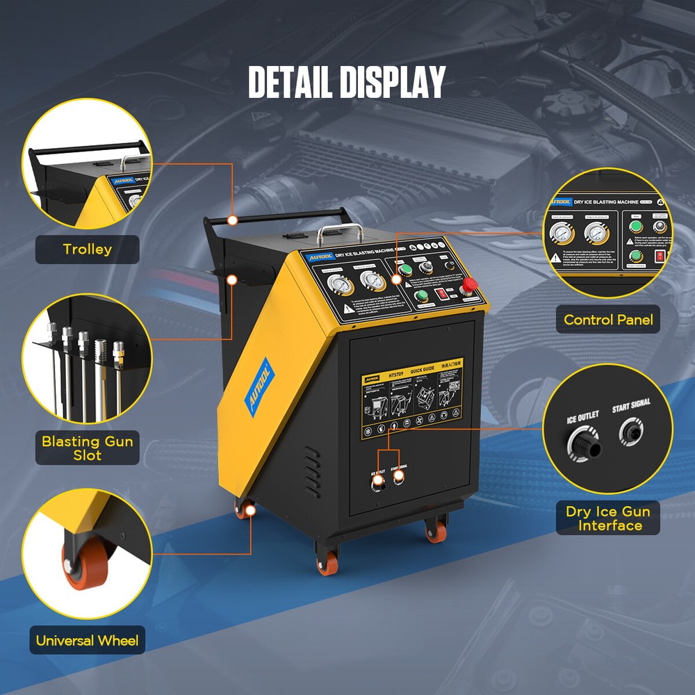 Dry Ice Blasting Machine Professional Engine Carbon Dry Ice Cleaning Machine US