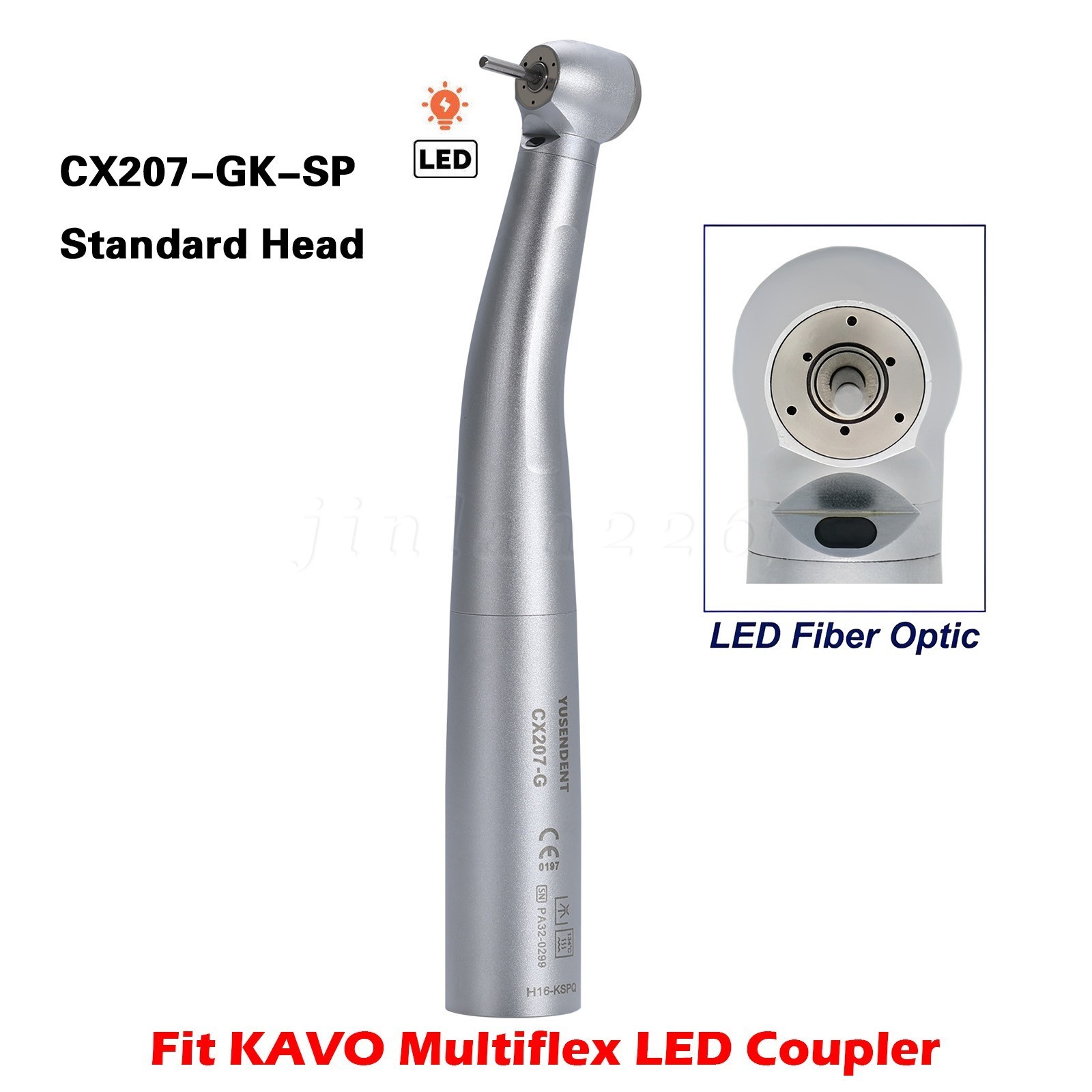 COXO Dental High Speed Handpiece Fiber Optic Turbine KaV MULTIflex LED Coupling