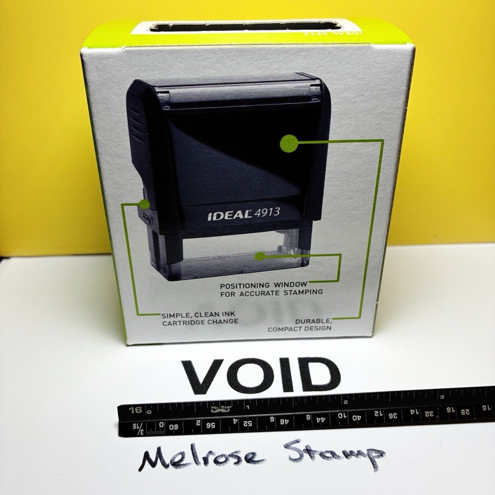 Void Rubber Stamp Black Ink Self Inking Ideal 4913
