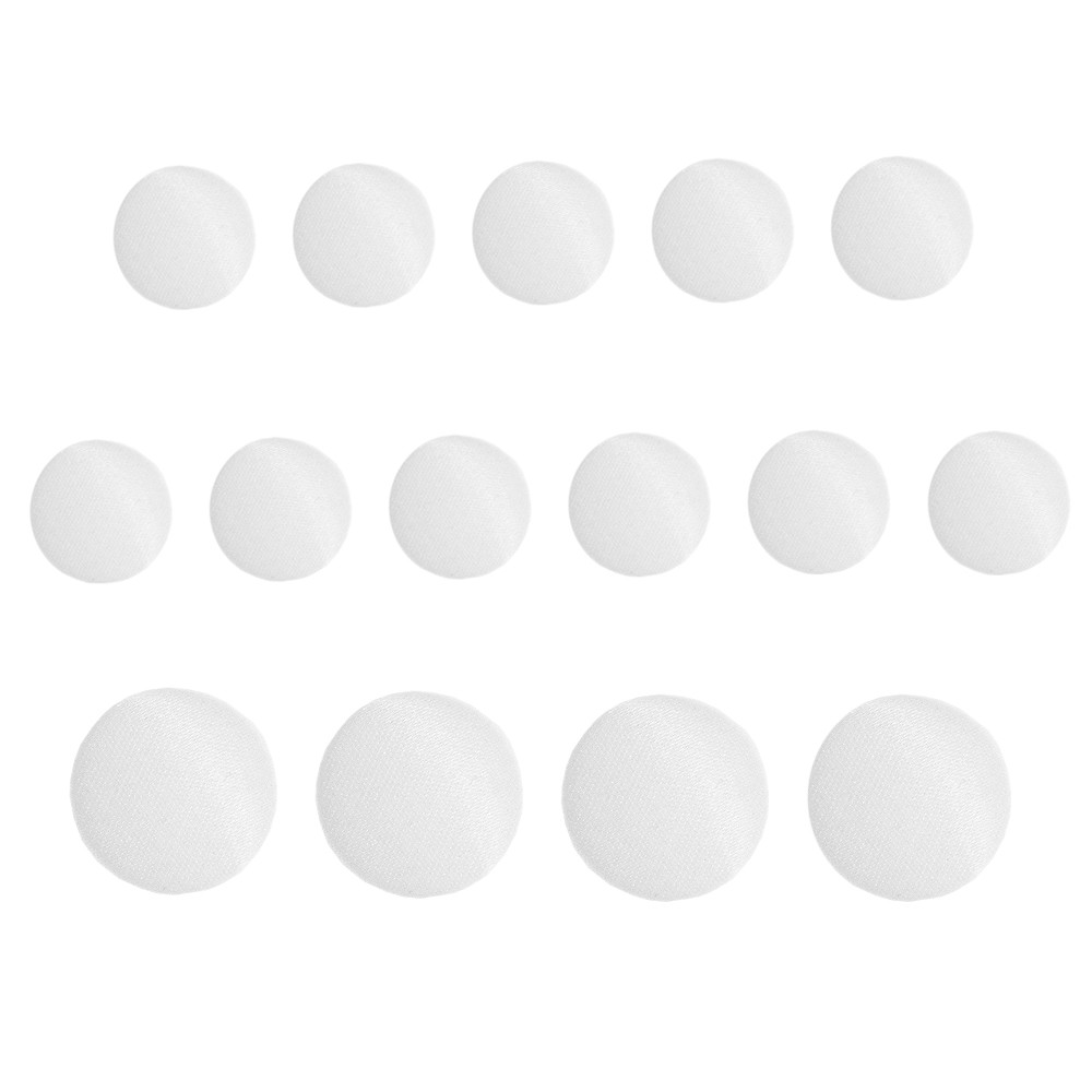 Swordfish 8053 - Tuxedo Suit Buttons 15 Piece Set (White Smooth satin)
