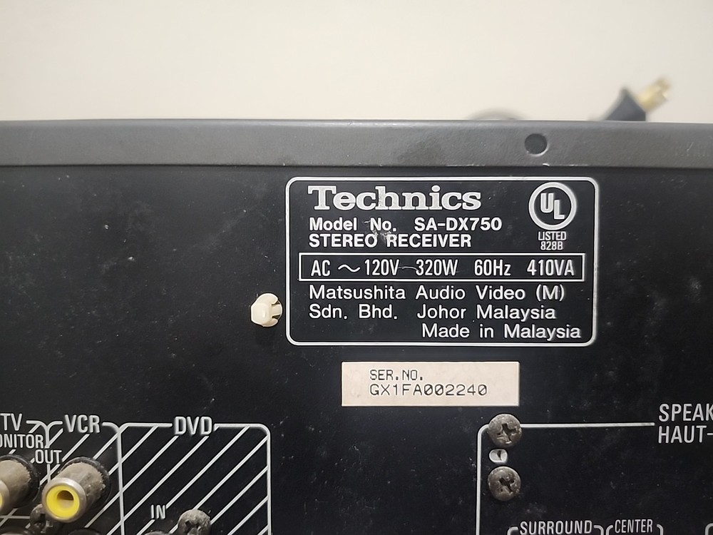 Technics SA-DX750 AM/FM Stereo AV Receiver Fully Tested Great Working Condition