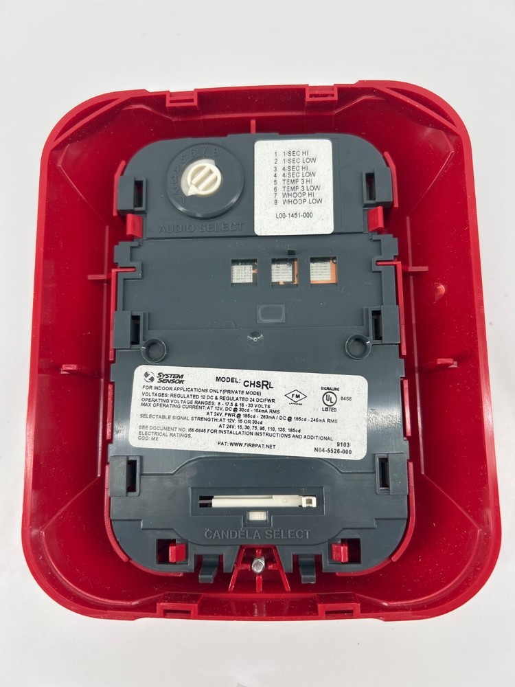NEW CHSRL SYSTEM SENSOR RED WALL CHIME STROBE 2-WIRE INDOOR