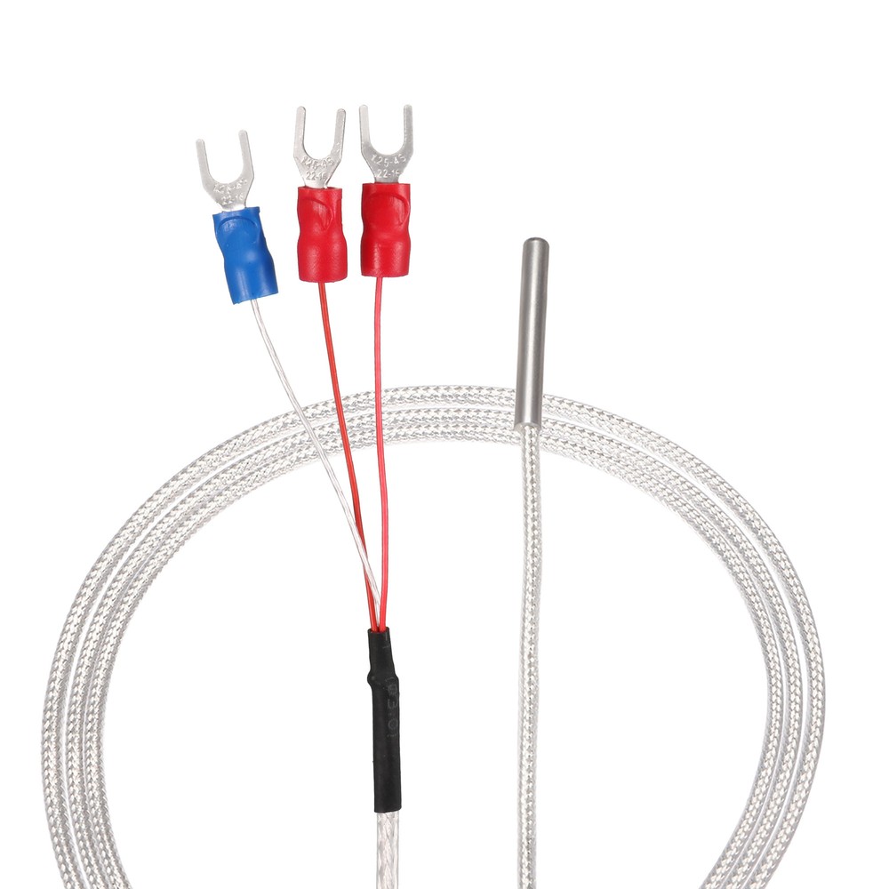 PT100 RTD Temperature Sensor Probe Three-wire System 200cm(6.56ft)