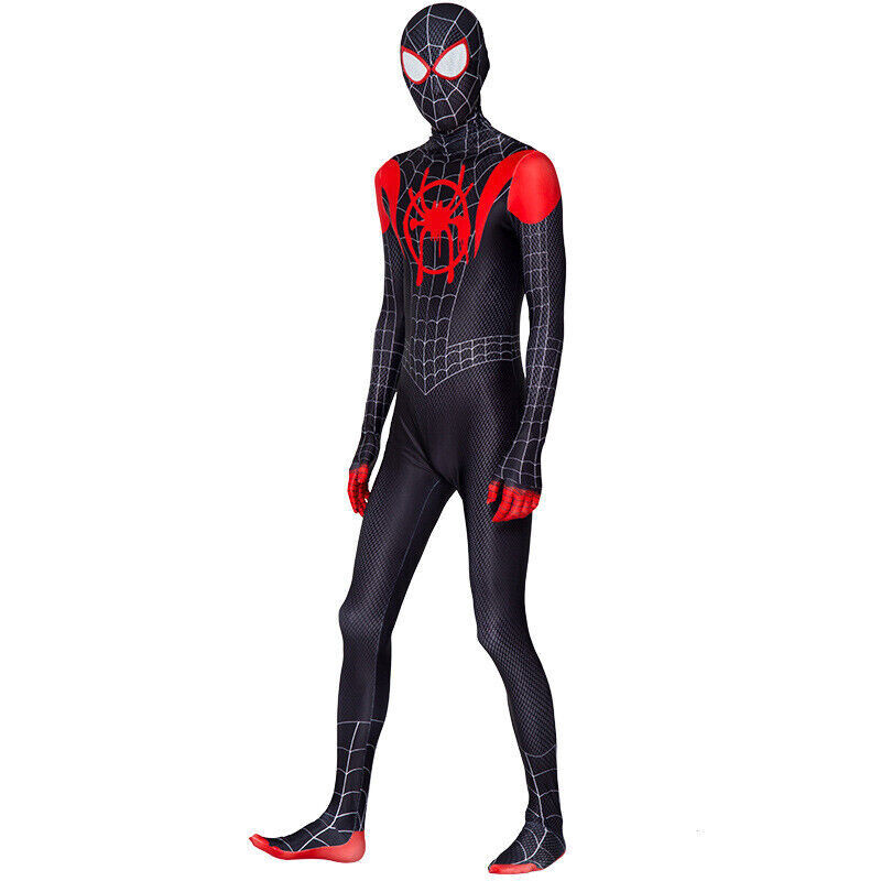 Into the SpiderVerse Miles Morales Spiderman Costume Cosplay Hoodie Shorts