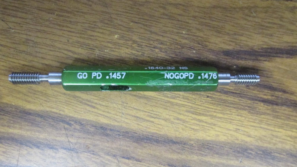 Go No Go Thread Plug Gage Set .1640-32 NS