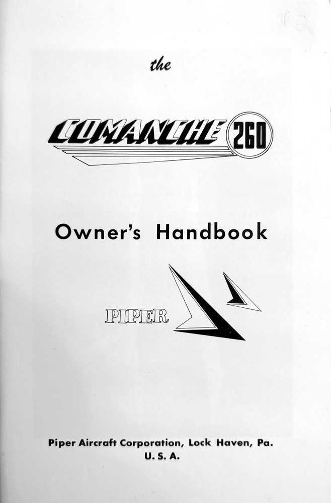 Piper Comanche 260 Owner's Handbook, 1964